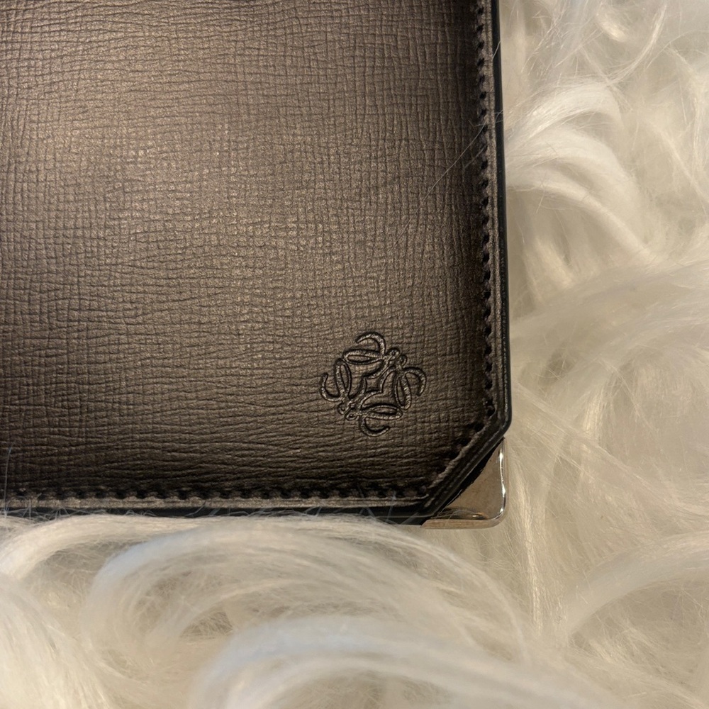 Loewe Black Leather Anagram Wallet